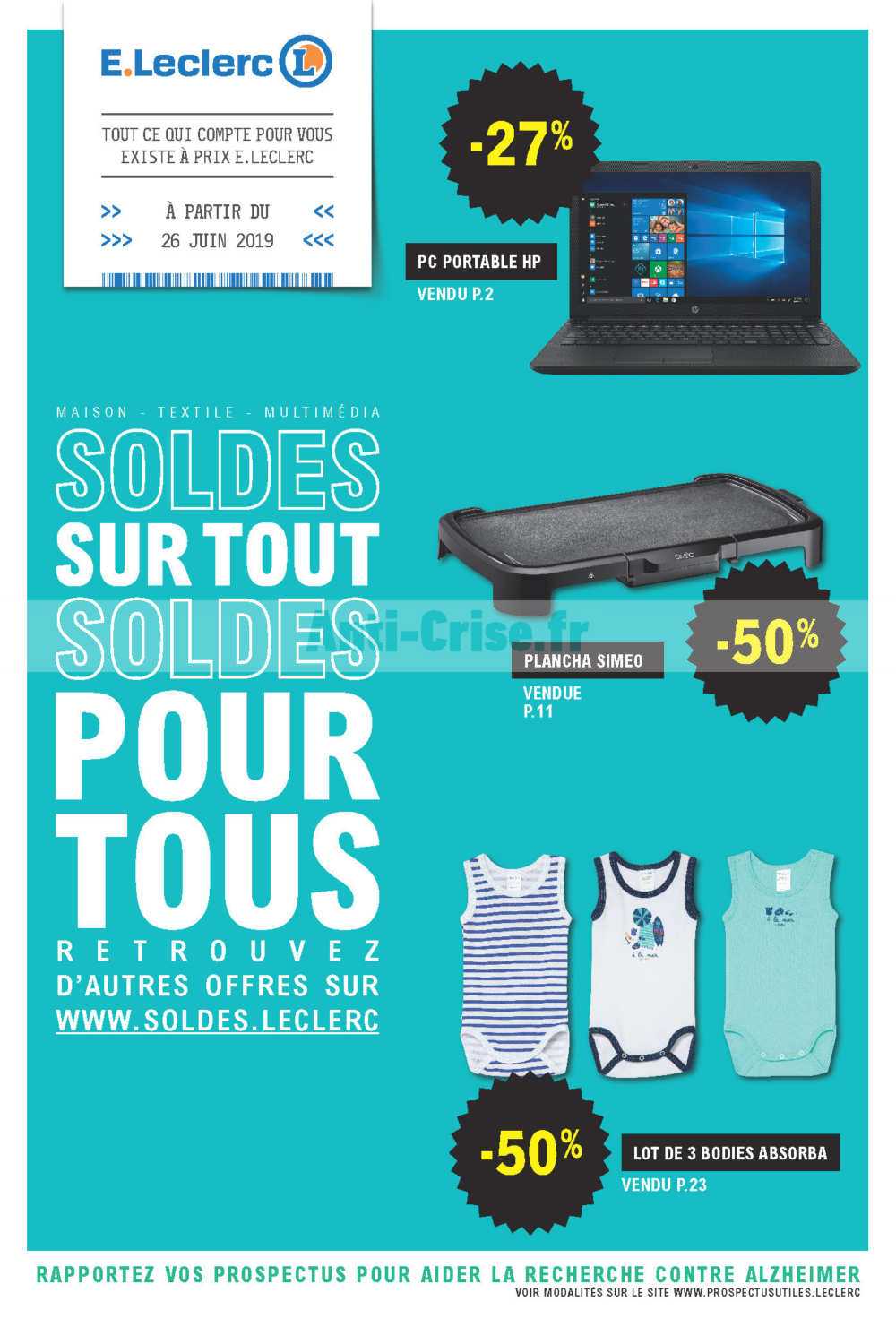 Anti crise fr Catalogue Leclerc du 26 juin au 06 août 2019 Ouest