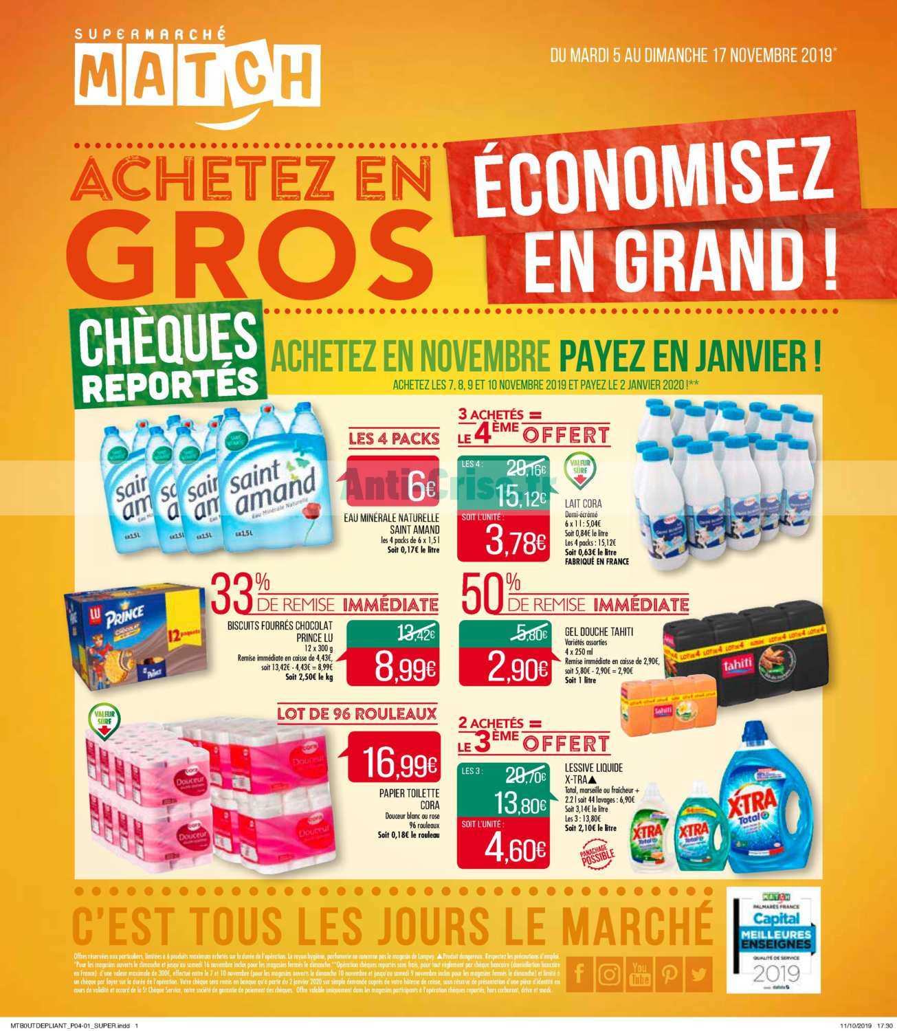 Anti Crise Fr Catalogue Match Du Au Novembre Gros Volumes