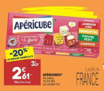 Anti crise fr Fromage apéritif Apéricube chez Aldi 14 09 20 09