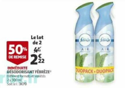 Anti Crise Fr D Sodorisant Febreze Chez Auchan