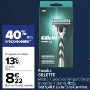 Anti Crise Fr Rasoir Gillette Chez Carrefour 28 06 30 06 Rasoir