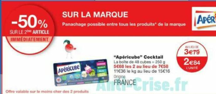 Anti Crise Fr Fromage Ap Ritif Apericube Chez Monoprix