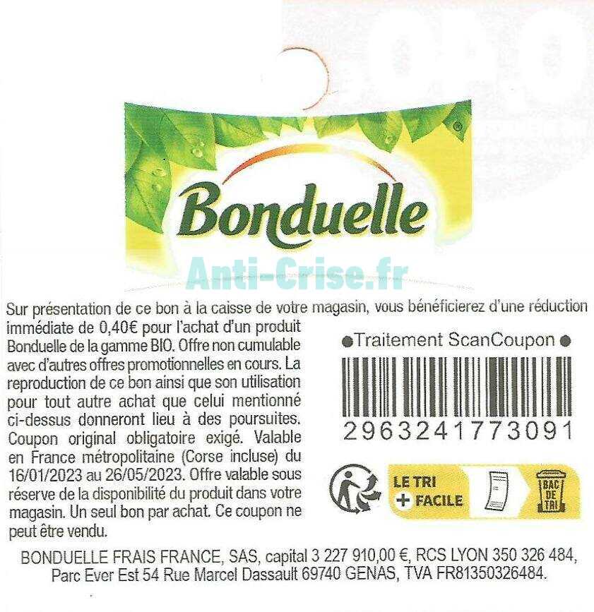 Anti Crise Fr Bonduelle De R Duction Jusquau Bon