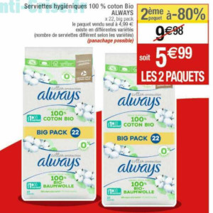 Anti Crise Fr Serviettes Cotton Always Chez Cora