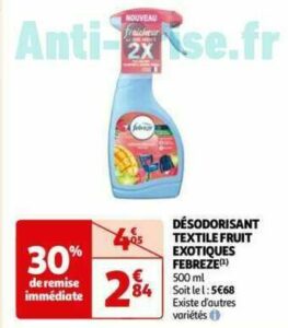 Anti crise fr Désodorisant Textile febreze chez Auchan 17 10 23 10