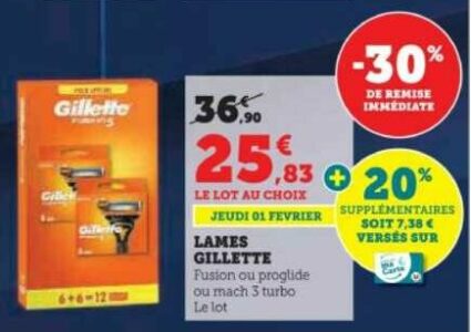 Anti Crise Fr Lames De Rasoir Gillette Chez Magasins U Le 01 02