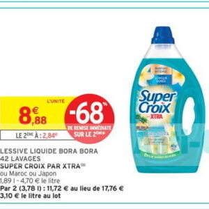 Anti crise fr Lessive liquide Super Croix chez Intermarché 25 02