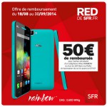 Offre de Remboursement (ODR) Wiko : 50 € sur un Smartphone RAINBOW + un kit RED LS de SFR - anti-crise.fr
