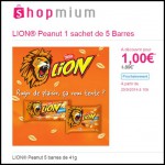 Offre de Remboursement (ODR) Shopmium : LION® Peanut 5 barres de 41g à 1 € - anti-crise.fr