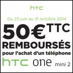 Offre de Remboursement (ODR) HTC : 50 € sur HTC One mini 2 - anti-crise.fr