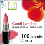 Test de produit Beauté Test : Rouge à Lèvres Couleur et Soin Corail Lumière de SO'BiO étic - anti-crise.fr