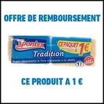 Offre de Remboursement (ODR) Spontex : 2 Eponges Tradition à 1 € - anti-crise.fr