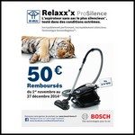 Offre de Remboursement (ODR) Bosch : 50 € sur Aspirateur sans sac Relaxx’x ProSilence - anti-crise.fr