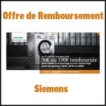 Offre de Remboursement (ODR) Siemens : 50€ ou 100€ sur Lave-linge ou Sèche-linge - anti-crise.fr