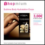 Offre de Remboursement (ODR) Shopmium : Soins Hydratants Corps Sublime Body L'Oréal à 3,00 € - anti-crise.fr