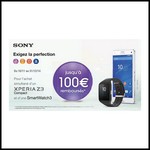 Offre de Remboursement (ODR) Sony : Jusqu'à 100 € sur Xperia Z3c + Smartwatch3 - anti-crise.fr