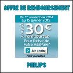 Offre de Remboursement (ODR) Philips : Jusqu'à 30 € sur un produit de la gamme VisaPure - anti-crise.fr
