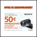 Offre de Remboursement (ODR) Sony : 50€ sur une sélection de Caméscopes - anti-crise.fr