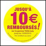 Offre de Remboursement (ODR) Tena : Jusqu'à 10 € Remboursés sur la Gamme Pants - anti-crise.fr