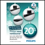 Offre de Remboursement (ODR) Philips : 20 % sur une sélection de barres de son Bluetooth - anti-crise.fr