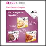 Offre de Remboursement (ODR) Shopmium : 3 Desserts Surgelés Marie à 3 € l'unité - anti-crise.fr