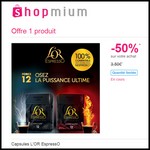 Offre de Remboursement (ODR) Shopmium : 50% remboursés sur Capsules L'OR EspressO - anti-crise.fr