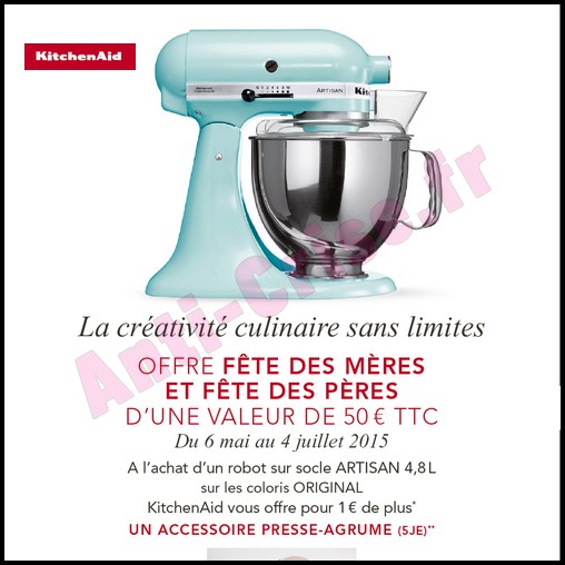 Anticrise.fr Bon Plan KitchenAid Un Accessoire Presseagrume