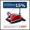 Offre de Remboursement (ODR) Bosch : 15 % Remboursés sur Aspirateur avec Sac - anti-crise.fr