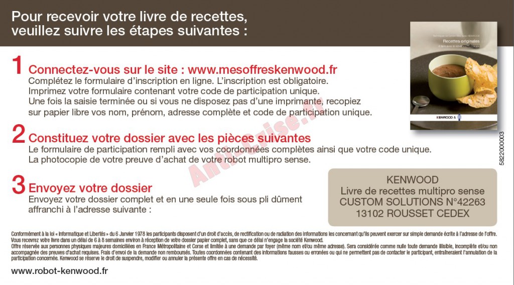 Anti-crise.fr | Bon Plan Kenwood : Un Livre de Recettes Offert pour