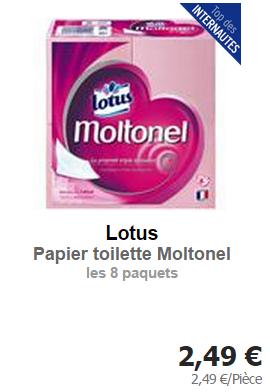 Papier toilette Lotus Moltonel gratuit