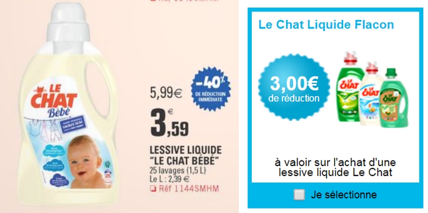 Le Chat Bebe A 59 Centimes Chez Leclerc Du 6 Au 30 Janvier