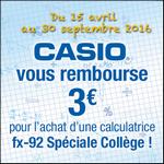 Offre de Remboursement Casio : 3€ Remboursés sur  Calculatrice fx-92+ Spéciale CollègeOffre de Remboursement Casio : 3€  Remboursés sur Calculatrice fx-92+ Spéciale Collège - Catalogues Promos &  Bons Plans, ECONOMISEZ ! 