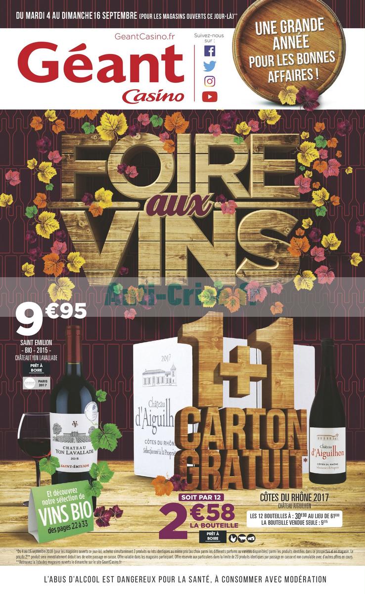 Foire aux vins geant casino 2020 catalogue Foire aux vins geant casino 2020 catalogue