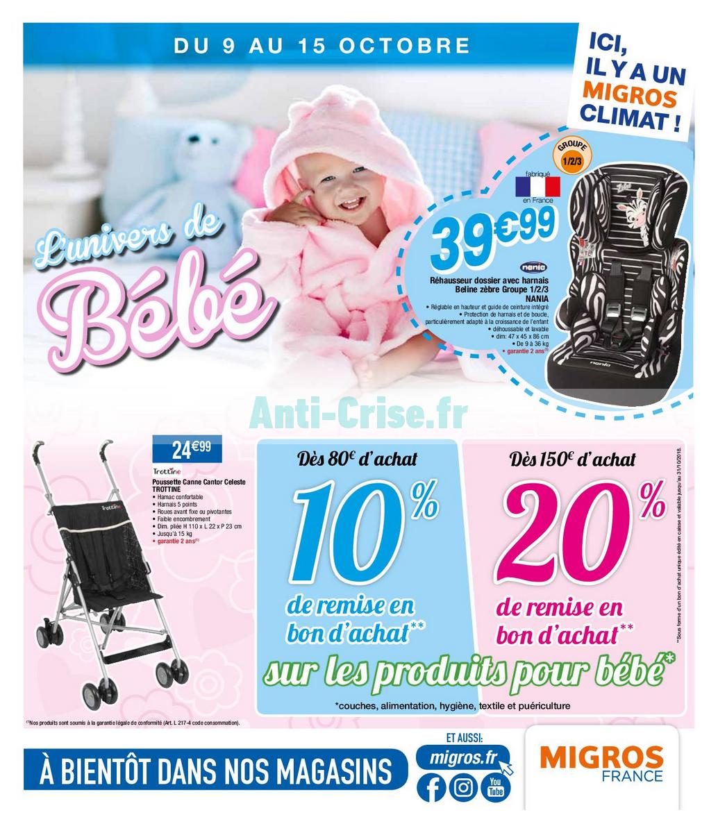 Anti Crise Fr Catalogue Migros Du 9 Au 15 Octobre 18 Puericulture Migros Le Nouveau Catalogue Du 09 Au 15 Octobre 18 Est Disponible Economisez Grace Aux Promos De Ce Catalogue