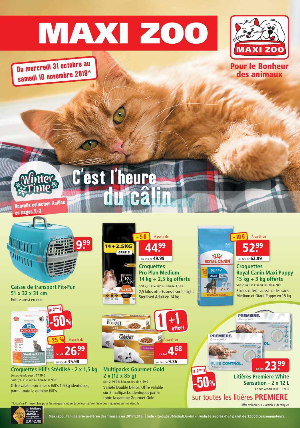 Anti-crise.fr | Catalogue Maxi Zoo du 31 octobre au 10 novembre ...