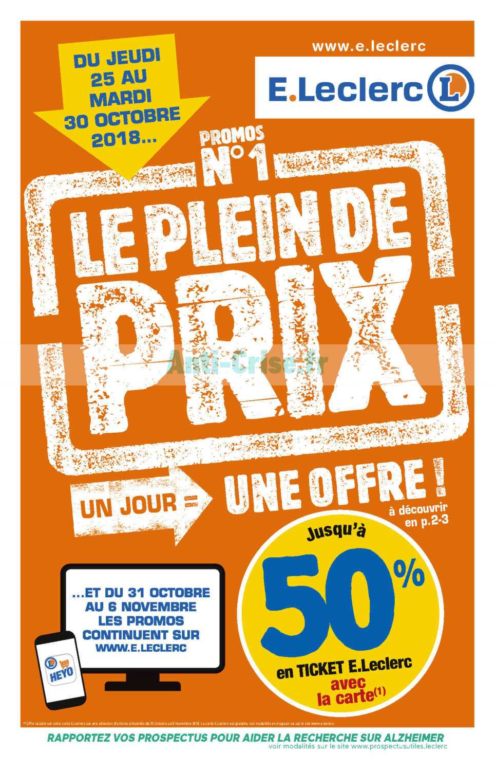 Anticrise.fr Catalogue Leclerc du 25 au 30 octobre 2018 (Ouest)LECLERC le nouveau catalogue