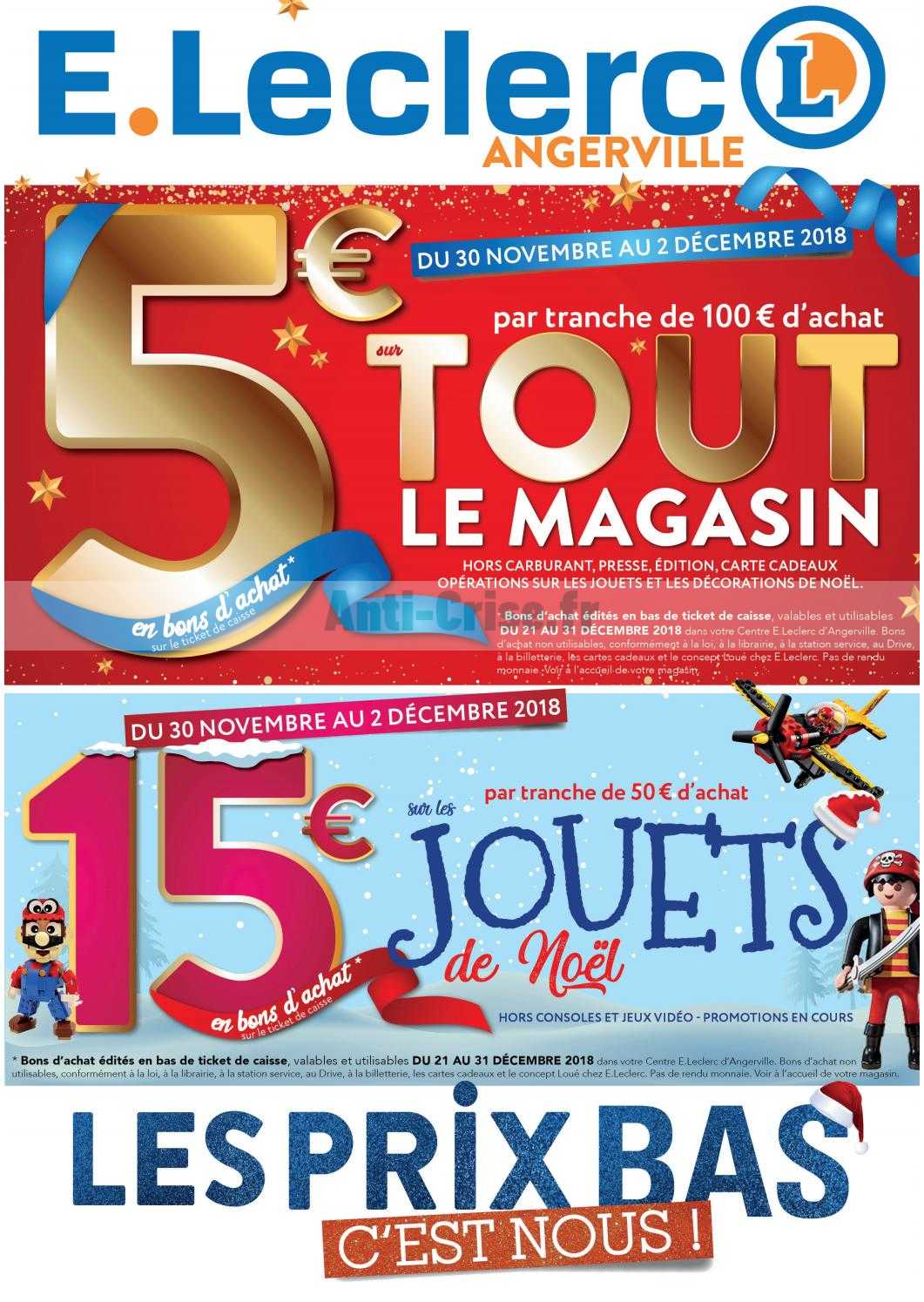 Anticrise.fr Catalogue Leclerc Local du 30 novembre au 02 décembre 2018 (Angerville)LECLERC