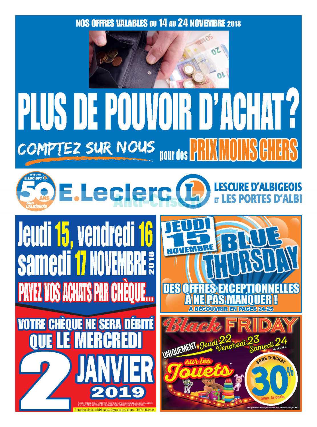Anticrise.fr Catalogue Leclerc Local du 14 au 24 novembre 2018 (Albi