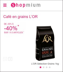Shopmium  Café en grains L'OR