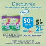 Bon Plan Serviettes Lady Discreet Tena chez Auchan Supermarché - anti-crise.fr