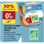 Bon Plan Dessert Naturnes Bio de Nestlé chez Atac (16/01 - 21/01) - anti-crise.fr