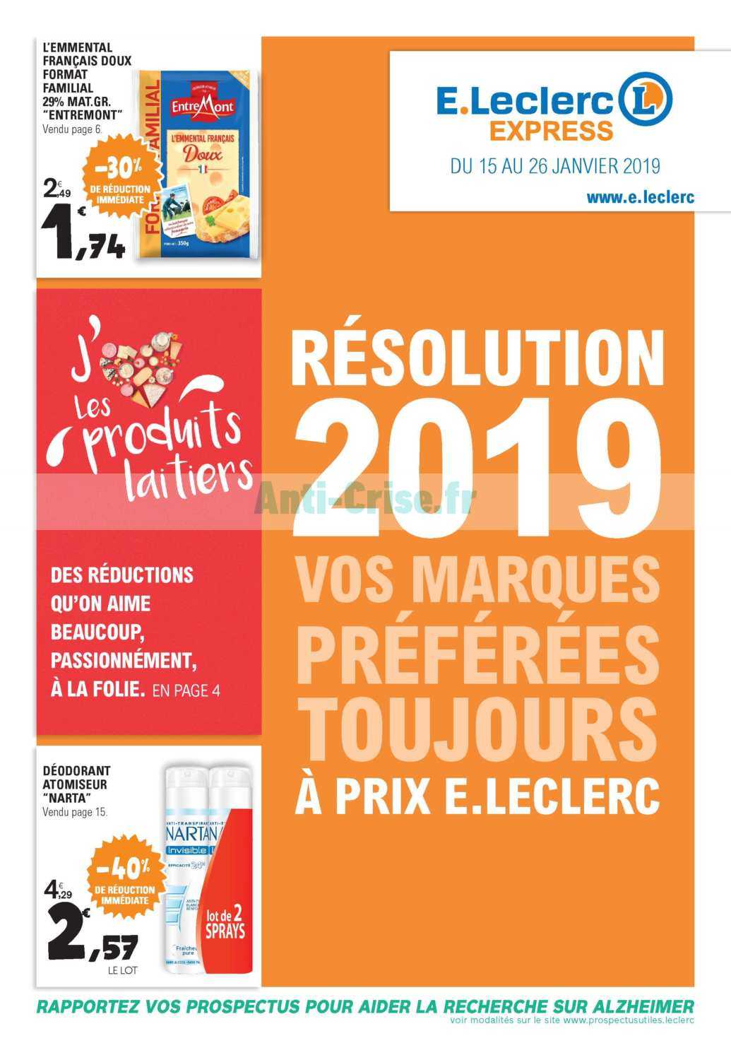 Anticrise.fr Catalogue Leclerc du 15 au 26 janvier 2019 (Express