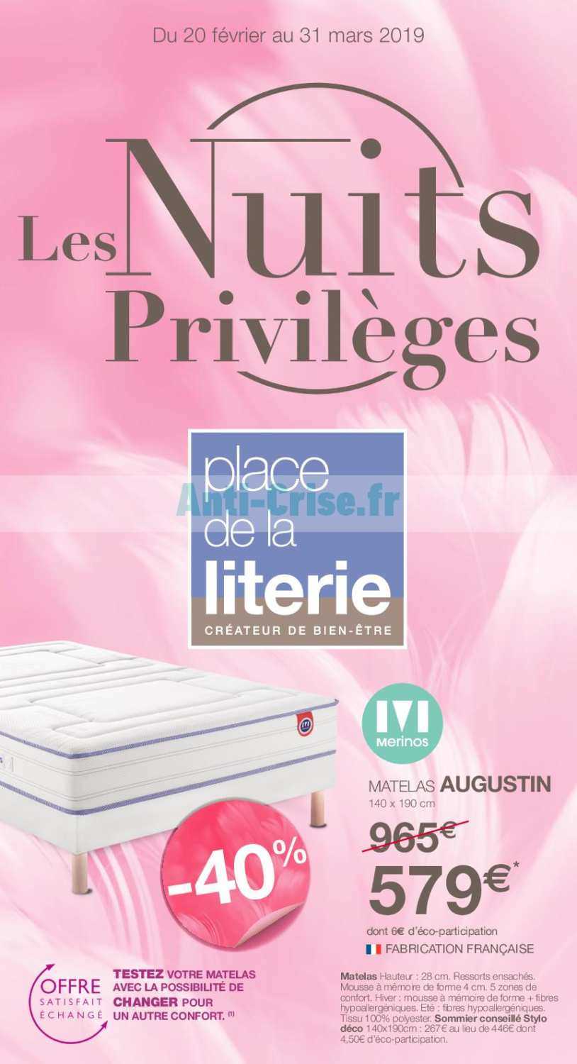 Anticrise.fr Catalogue Place de la Literie du 20 février au 31 mars 2019PLACE DE LA LITERIE Anticrise.fr Catalogue Place de la Literie du 20 février au 31 mars 2019PLACE DE LA LITERIE