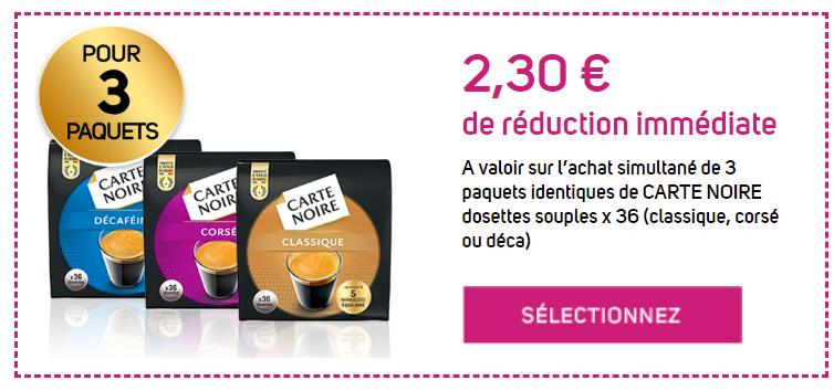 Carte Noire : 2.3 € de réduction jusqu'au 30/09/2019 (Bon de réduction