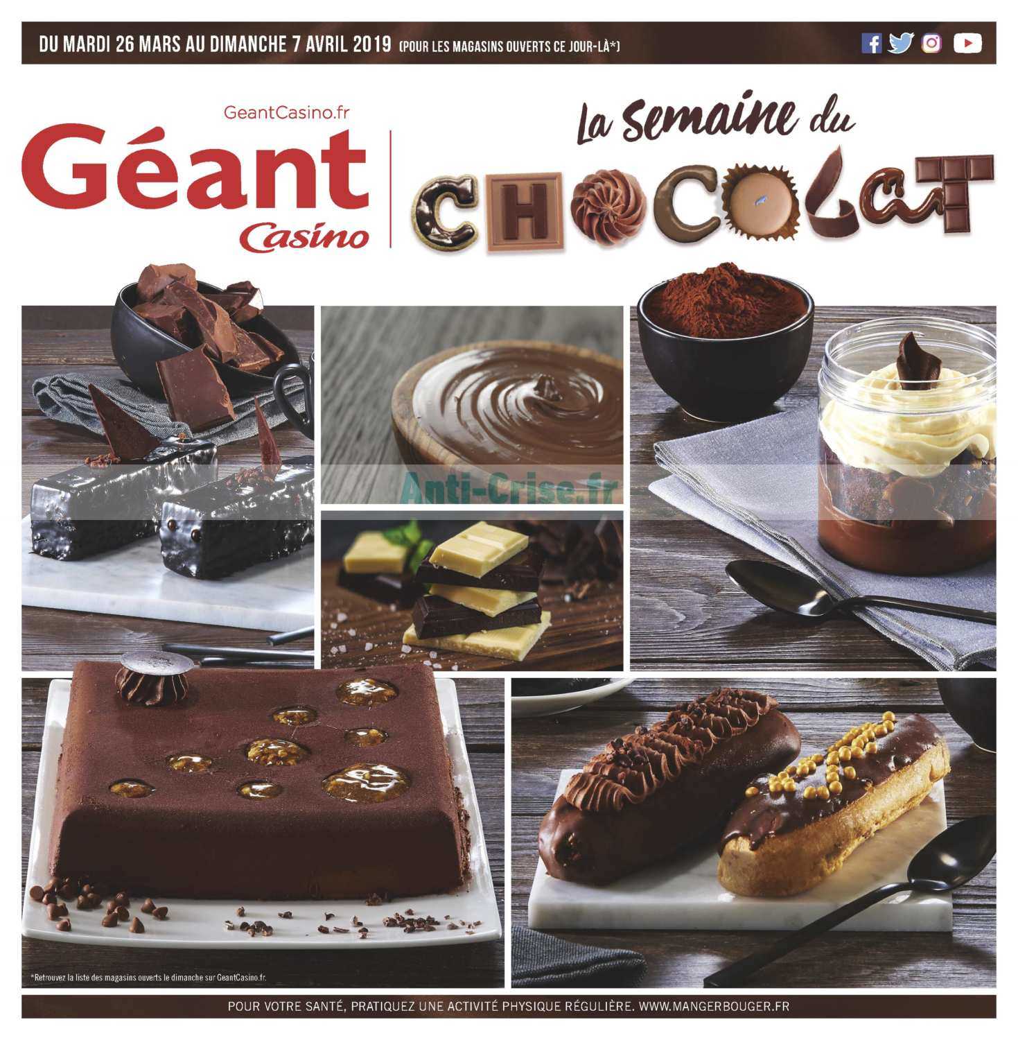 Anti Crise Fr Catalogue Geant Casino Du 26 Mars Au 07 Avril 19 Chocolat Geant Casino Le Nouveau Catalogue Du 26 Mars Au 07 Avril 19 Est Disponible Decouvrez Les Bons Plans Du Dernier Catalogue