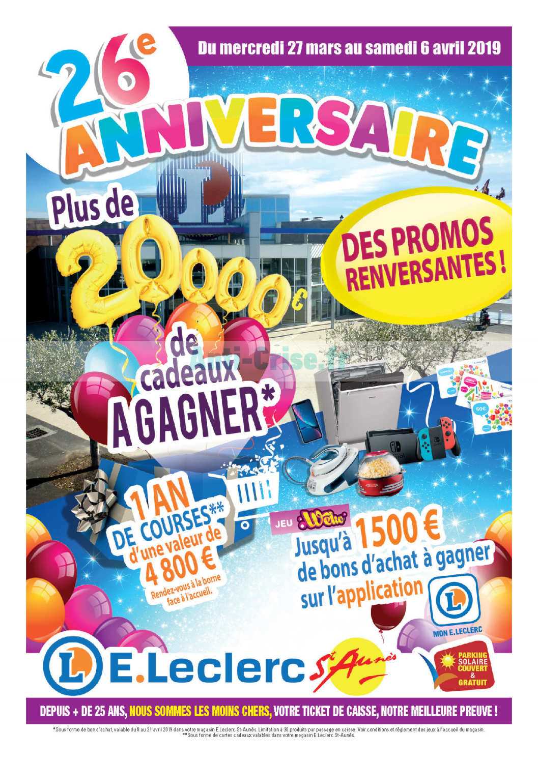 anniversaire leclerc 2019 jeu Catalogue Leclerc Local Du 27 Mars Au 06 Avril 2019 St Aunes anniversaire leclerc 2019 jeu