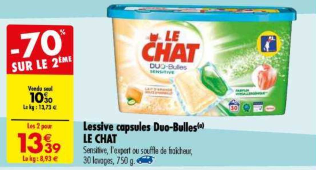 Lessive Duo Bulles Le Chat Chez Carrefour 26 03 01 04 Catalogues Promos Bons Plans Economisez Anti Crise Fr