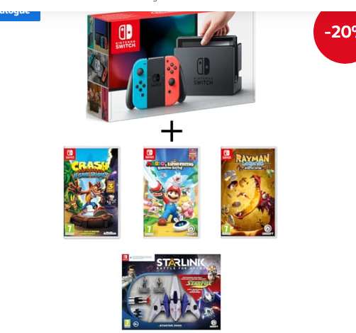 🔥 Bon plan : Pack Console Nintendo Switch + 4 jeux à 359,99€ au