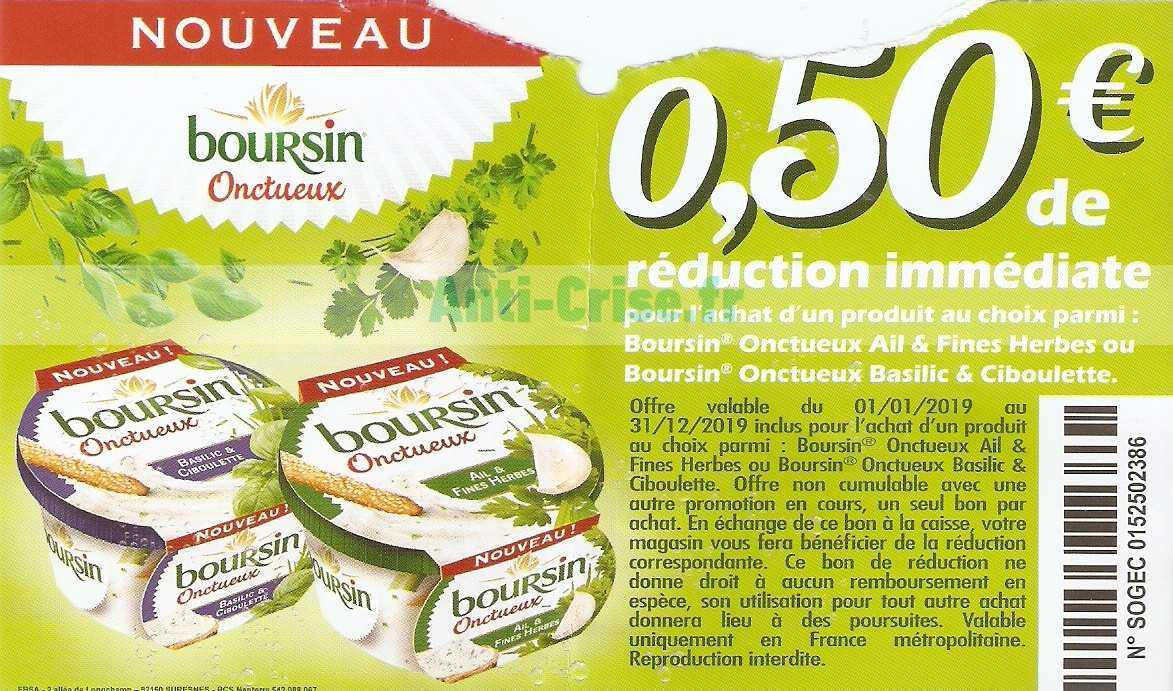 Anti-crise.fr | Boursin : 0.5 € De Réduction Jusqu’au 31/12/2019 (Bon ...