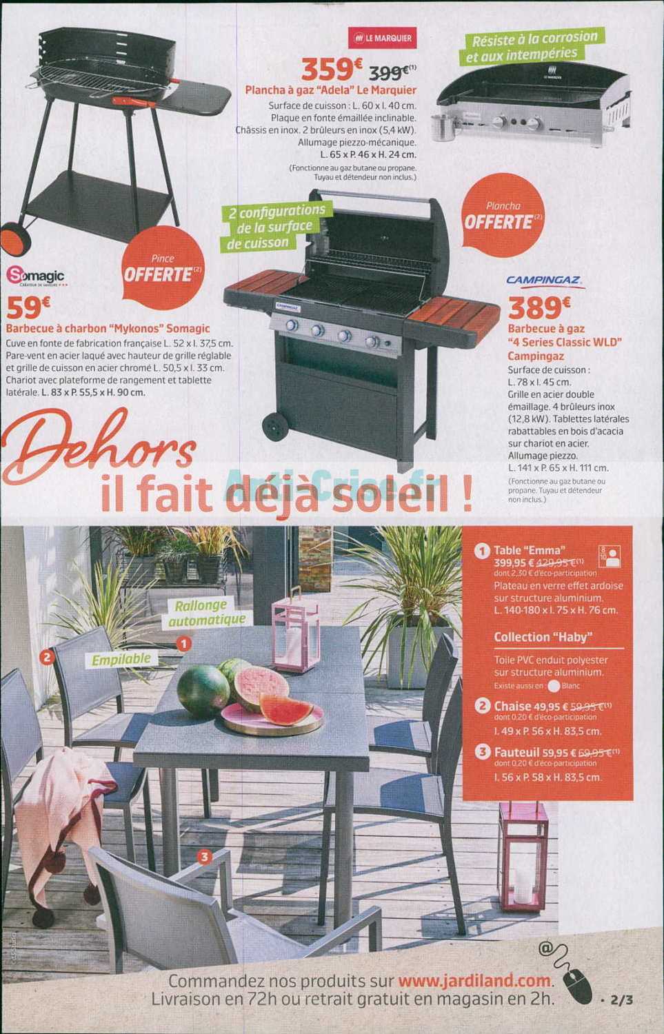 JARDILAND : le nouveau catalogue du 08 au 19 mai 2019 est Campingaz Barbecue à gaz 3 séries classic WLD noir Jardiland